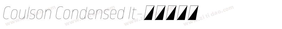 Coulson Condensed It字体转换